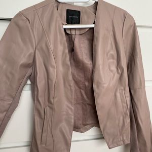 Beige leather jacket